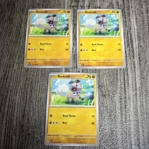 3x Pokémon TCG - Rockruff - 116/193 - Paldea Evolved